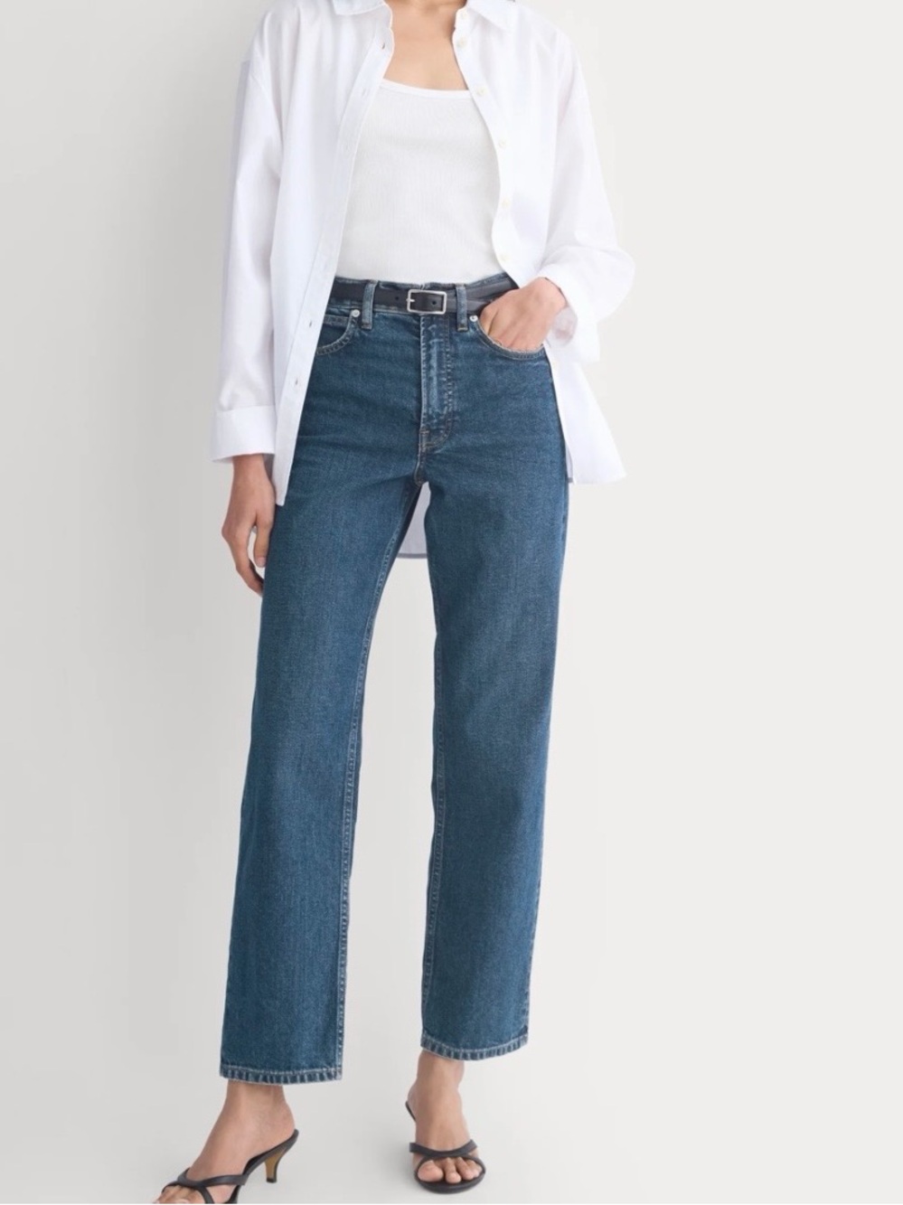 Everlane The Way-High Jean Regular High Rise Straight Leg Blue